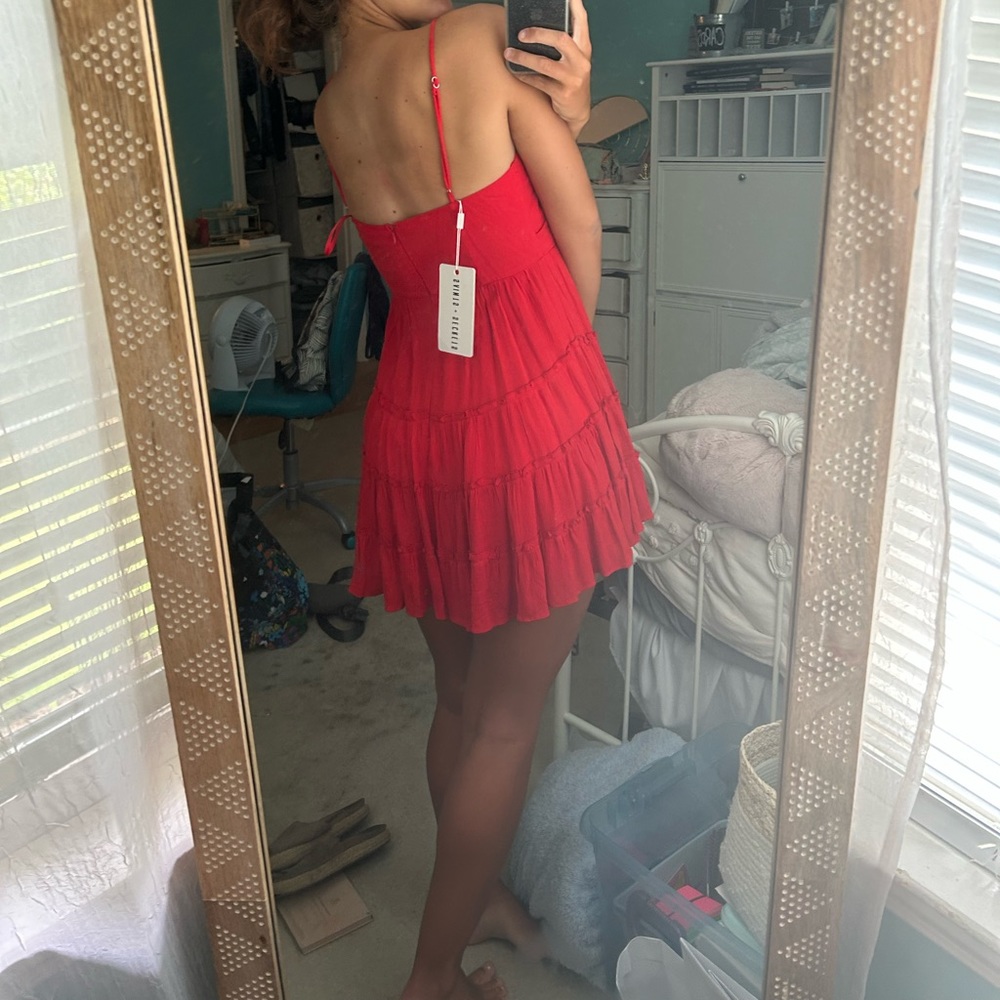Saints & Secrets Red Mini Dress - Picture 2 of 6